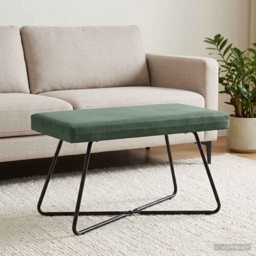 klupa Morska zelena 80 x 40 x 45 cm Baršun - zelena boja mora 80 cm Cijena
