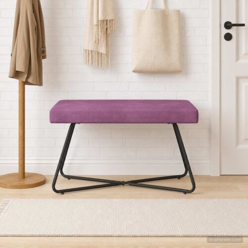 klupa Ljubičasta 80 x 40 x 45 cm Baršun - Ljubičasta 80 cm Cijena