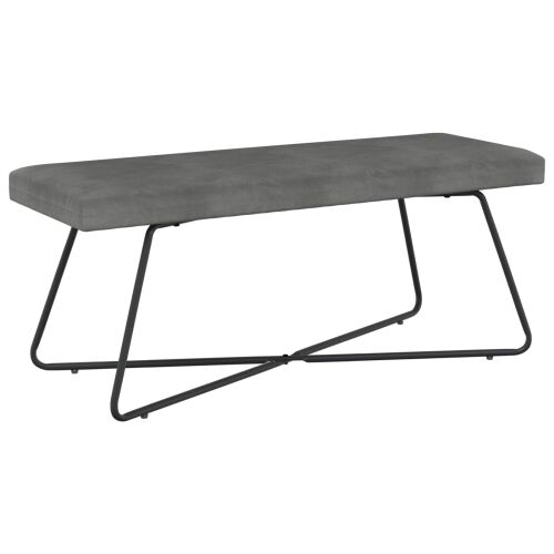 klupa Tamnosiva 110 x 40 x 45 cm Baršun - Tamnosiva 110 cm Cijena