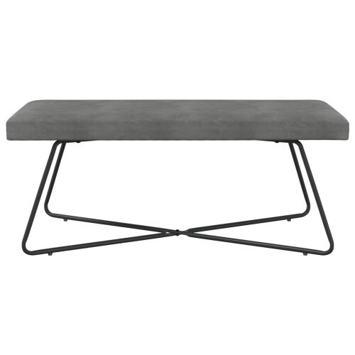 klupa Tamnosiva 110 x 40 x 45 cm Baršun - Tamnosiva 110 cm Cijena