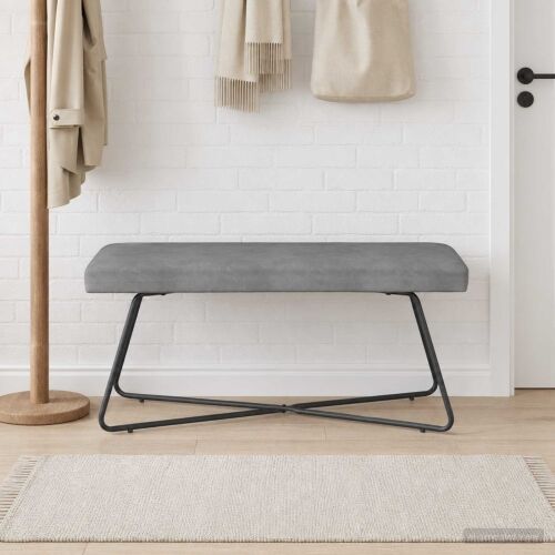 klupa Tamnosiva 110 x 40 x 45 cm Baršun - Tamnosiva 110 cm Cijena
