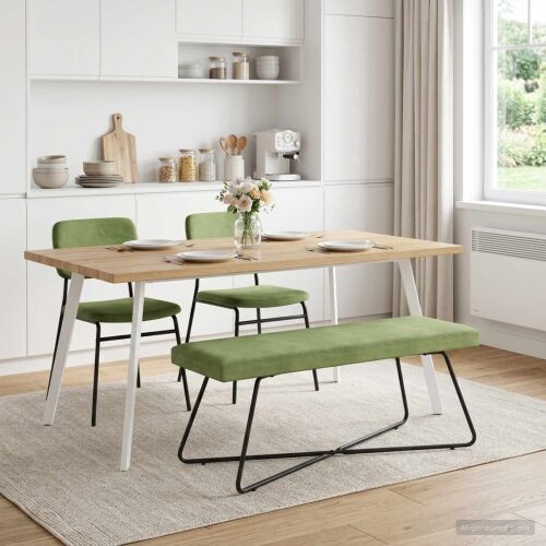 klupa Svijetlo zelena 110 x 40 x 45 cm Baršun - Svijetlo zelena 110 cm Cijena