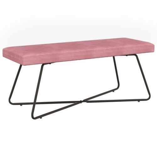 klupa Ružičasta 110 x 40 x 45 cm Baršun - Ružičasta 110 cm Cijena