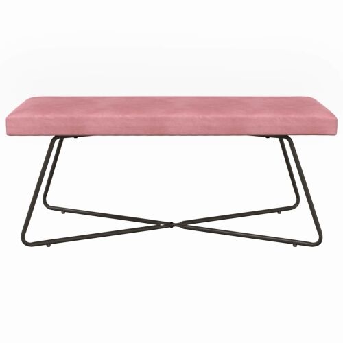 klupa Ružičasta 110 x 40 x 45 cm Baršun - Ružičasta 110 cm Cijena