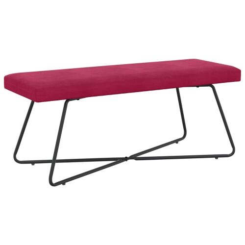 klupa Vinska crvena 110 x 40 x 45 cm Baršun - boja crnog vina 110 cm Cijena