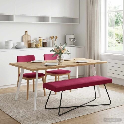 klupa Vinska crvena 110 x 40 x 45 cm Baršun - boja crnog vina 110 cm Cijena