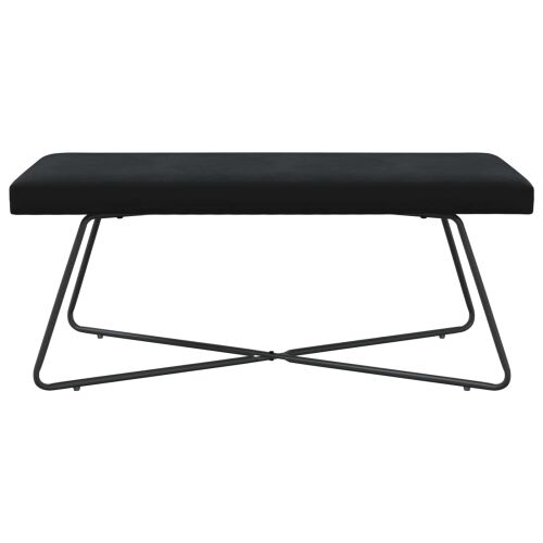 klupa Crna 110 x 40 x 45 cm Baršun - Crna 110 cm Cijena
