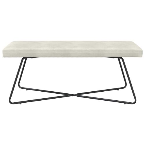 klupa Krem 110 x 40 x 45 cm Baršun - Krem 110 cm Cijena