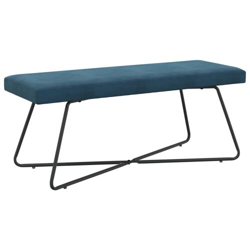 klupa Plava 110 x 40 x 45 cm Baršun - Plava 110 cm Cijena