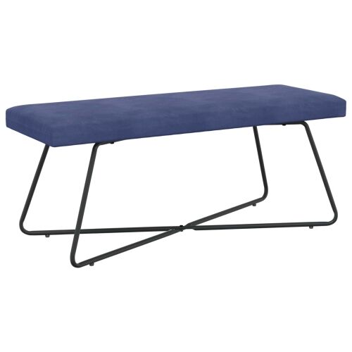 klupa Policijska plava 110 x 40 x 45 cm Baršun - Policijska plava 110 cm Cijena