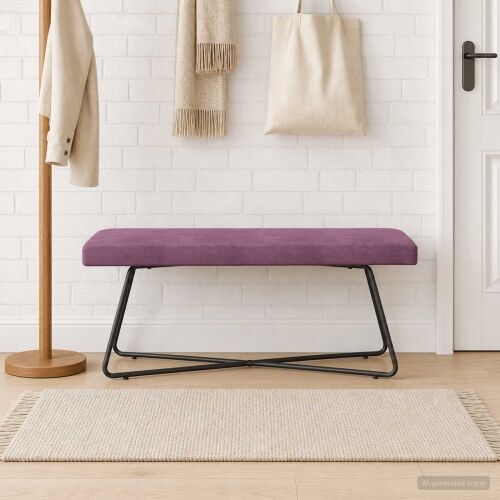 klupa Ljubičasta 110 x 40 x 45 cm Baršun - Ljubičasta 110 cm Cijena