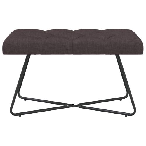 Klupa s gumbastim tkanjem Tamno smeđa 80 x 40 x 46 cm Tkanina - Tamno smeđa 80 cm Cijena
