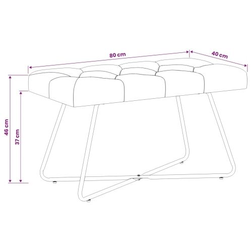 Klupa s gumbastim tkanjem Tamnozelena 80 x 40 x 46 cm Tkanina - Tamnozelena 80 cm Cijena