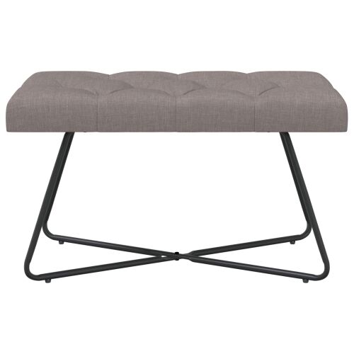 Klupa s gumbastim tkanjem Sivosmeđa 80 x 40 x 46 cm Tkanina - Sivosmeđa 80 cm Cijena
