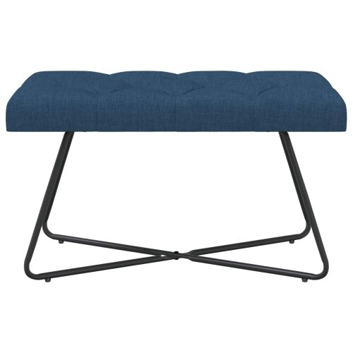 Klupa s gumbastim tkanjem Plava 80 x 40 x 46 cm Tkanina - Plava 80 cm Cijena