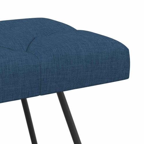 Klupa s gumbastim tkanjem Plava 80 x 40 x 46 cm Tkanina - Plava 80 cm Cijena