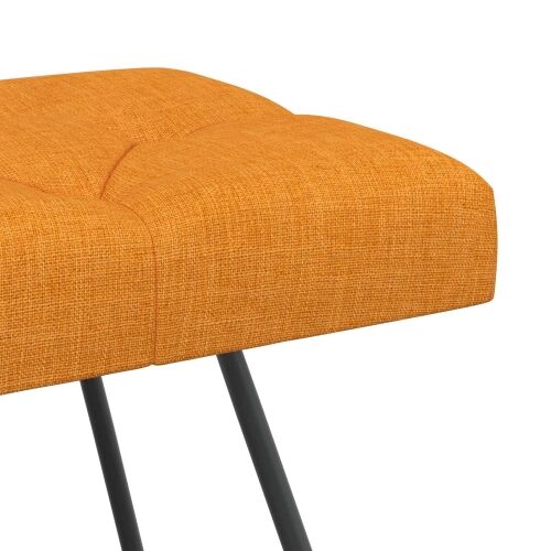 Klupa s gumbastim tkanjem Tamno žuta 80 x 40 x 46 cm Tkanina - Tamnožuta 80 cm Cijena