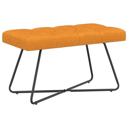 Klupa s gumbastim tkanjem Tamno žuta 80 x 40 x 46 cm Tkanina - Tamnožuta 80 cm Cijena