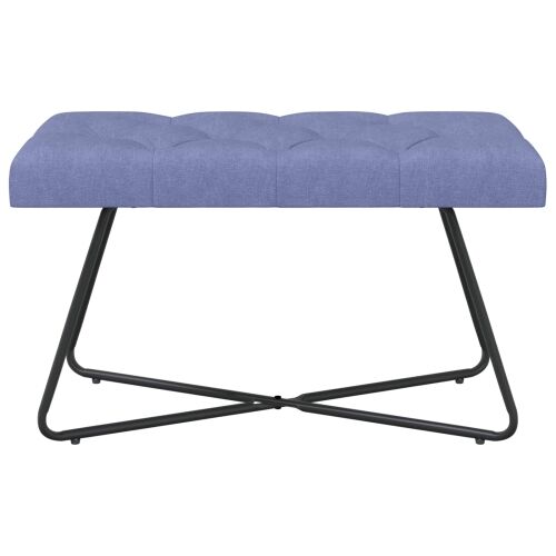 Klupa s gumbastim tkanjem Traper plava 80 x 40 x 46 cm Tkanina - Trapere plave boje 80 cm Cijena