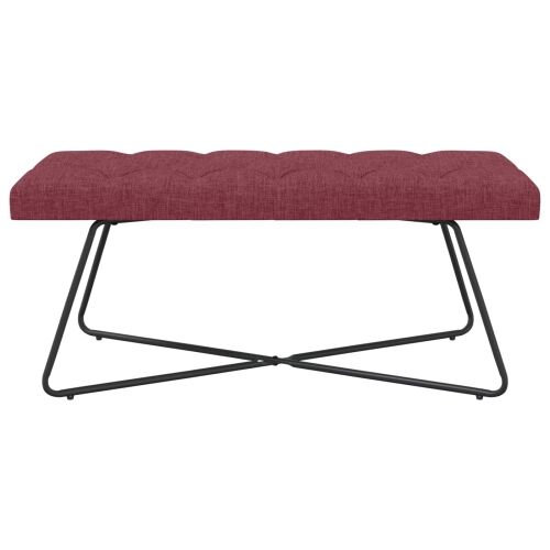 Klupa s gumbastim tkanjem Vinska crvena 110 x 40 x 46 cm - boja crnog vina 110 cm Cijena