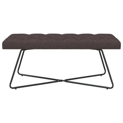 Klupa s gumbastim tkanjem Tamno smeđa 110 x 40 x 46 cm Tkanina - Tamno smeđa 110 cm Cijena