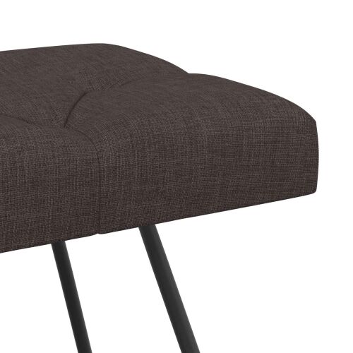 Klupa s gumbastim tkanjem Tamno smeđa 110 x 40 x 46 cm Tkanina - Tamno smeđa 110 cm Cijena