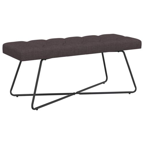 Klupa s gumbastim tkanjem Tamno smeđa 110 x 40 x 46 cm Tkanina - Tamno smeđa 110 cm Cijena