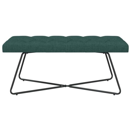 Klupa s gumbastim tkanjem Tamnozelena 110 x 40 x 46 cm Tkanina - Tamnozelena 110 cm Cijena