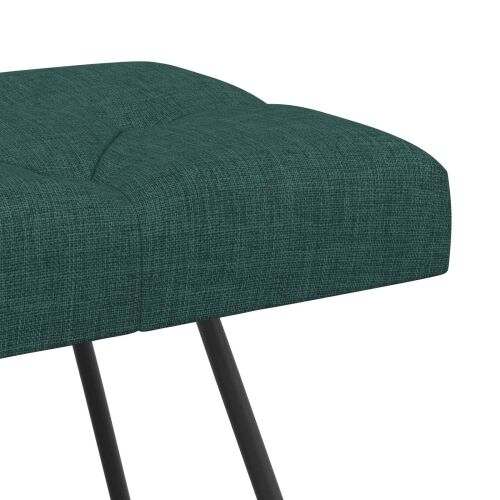 Klupa s gumbastim tkanjem Tamnozelena 110 x 40 x 46 cm Tkanina - Tamnozelena 110 cm Cijena