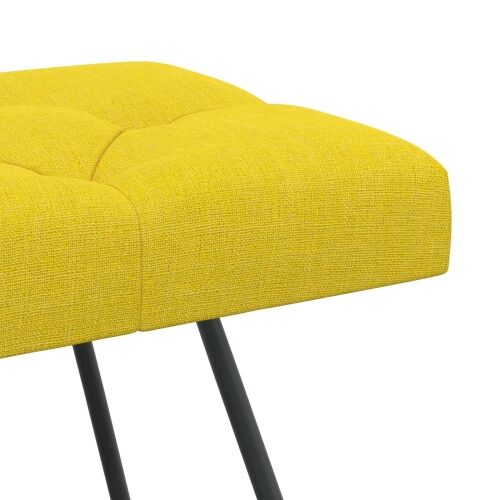 Klupa s gumbastim tkanjem Svijetlo žuta 110 x 40 x 46 cm - Svjetložuta 110 cm Cijena