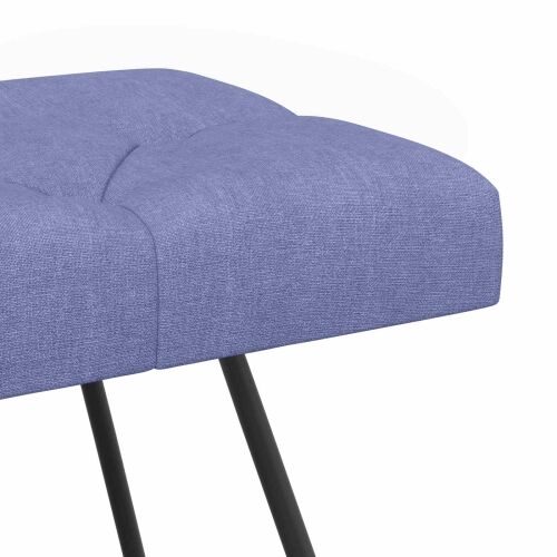 Klupa s gumbastim tkanjem Traper plava 110 x 40 x 46 cm Tkanina - Trapere plave boje 110 cm Cijena