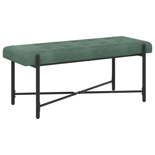Klupa s gumbima i jastučićima Morska zelena 110 x 40 x 46 cm - zelena boja mora Cijena