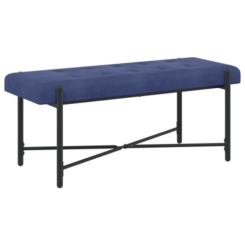 Klupa s gumbima i jastučićima Policijska plava 110 x 40 x 46 cm - Policijska plava Cijena
