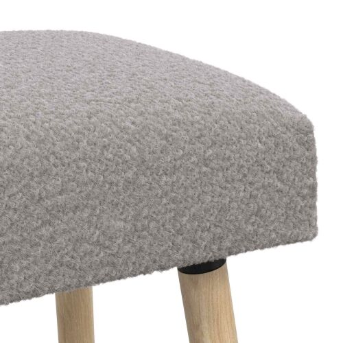 klupa Jednobojno Svjetlosiva 60 x 40 x 45 cm Bouclé - Svjetlosiva 60 x 40 x 45 cm Cijena