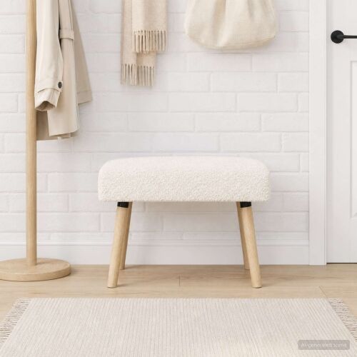 klupa Jednobojno Krem 60 x 40 x 45 cm Bouclé - Krem 60 x 40 x 45 cm Cijena