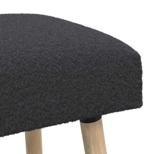 klupa Jednobojno Tamnosiva 60 x 40 x 45 cm Bouclé - Tamnosiva 60 x 40 x 45 cm Cijena