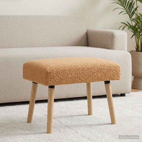 klupa Jednobojno Bež 60 x 40 x 45 cm Bouclé - Bež 60 x 40 x 45 cm Cijena