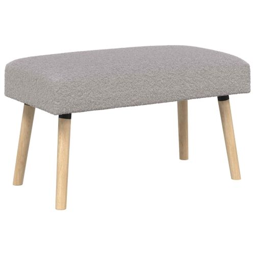 klupa Jednobojno Svjetlosiva 80 x 40 x 46 cm Bouclé - Svjetlosiva 80 x 40 x 46 cm Cijena