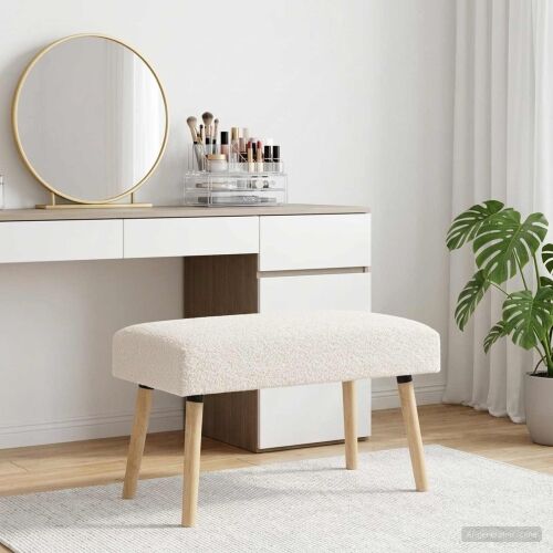 klupa Jednobojno Krem 80 x 40 x 46 cm Bouclé - Krem 80 x 40 x 46 cm Cijena