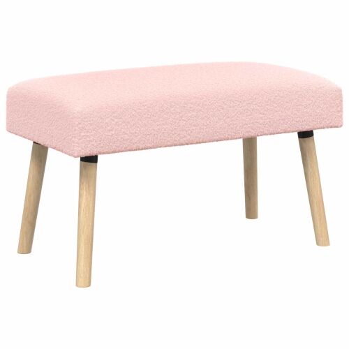 klupa Jednobojno Ružičasta 80 x 40 x 46 cm Bouclé - Ružičasta 80 x 40 x 46 cm Cijena