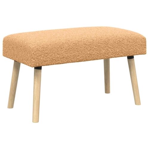 klupa Jednobojno Bež 80 x 40 x 46 cm Bouclé - Bež 80 x 40 x 46 cm Cijena