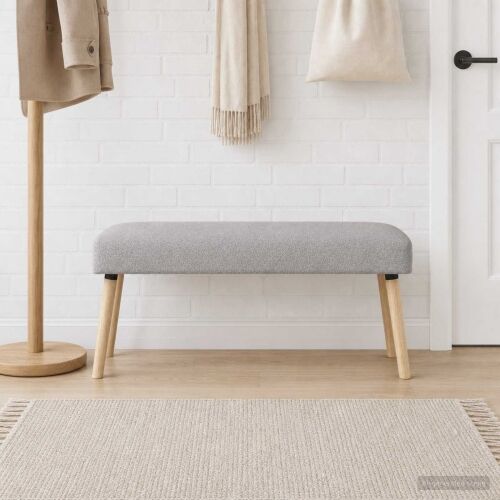 klupa Jednobojno Svjetlosiva 110 x 40 x 46 cm Bouclé - Svjetlosiva 110 x 40 x 46 cm Cijena