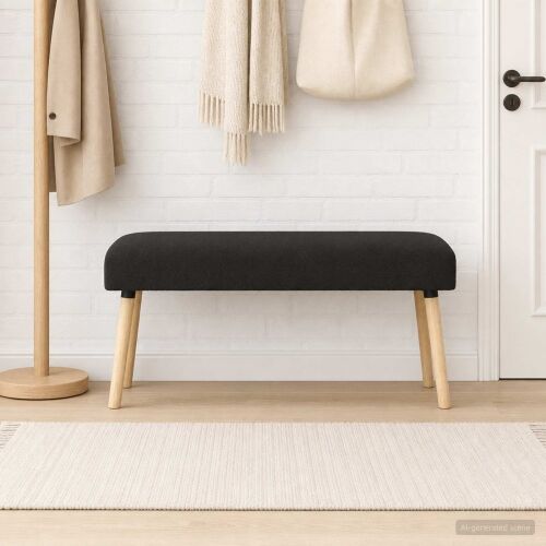 klupa Jednobojno Crna 110 x 40 x 46 cm Bouclé - Crna 110 x 40 x 46 cm Cijena