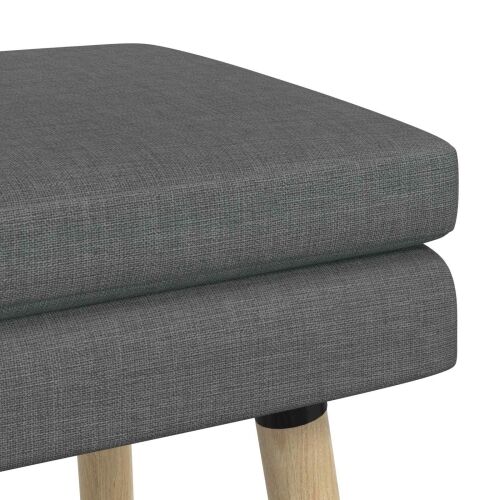 Klupa s dvostrukim slojem Tamnosiva 60 x 40 x 46 cm Tkanina - Tamnosiva 60 x 40 x 46 cm Cijena