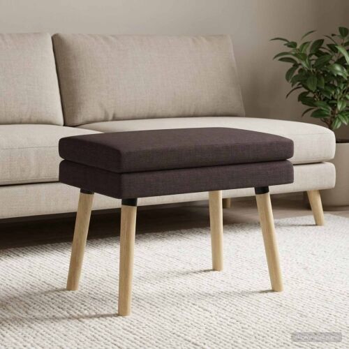 Klupa s dvostrukim slojem Tamno smeđa 60 x 40 x 46 cm Tkanina - Tamno smeđa 60 x 40 x 46 cm Cijena