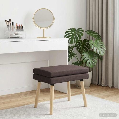 Klupa s dvostrukim slojem Tamno smeđa 60 x 40 x 46 cm Tkanina - Tamno smeđa 60 x 40 x 46 cm Cijena
