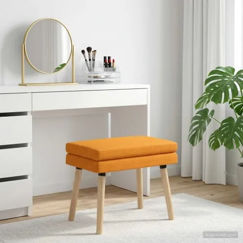 Klupa s dvostrukim slojem Tamno žuta 60 x 40 x 46 cm Tkanina - Tamnožuta 60 x 40 x 46 cm Cijena
