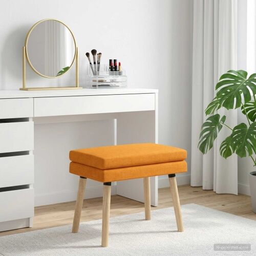 Klupa s dvostrukim slojem Tamno žuta 60 x 40 x 46 cm Tkanina - Tamnožuta 60 x 40 x 46 cm Cijena