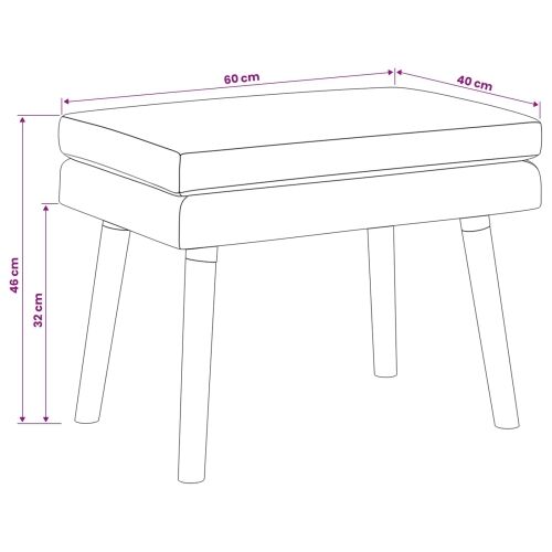 Klupa s dvostrukim slojem Traper plava 60 x 40 x 46 cm Tkanina - Trapere plave boje 60 x 40 x 46 cm Cijena