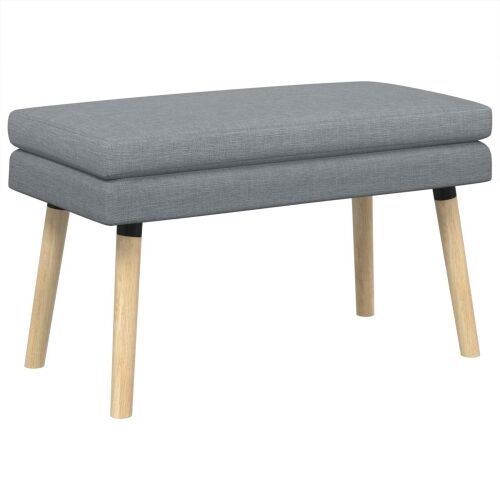 Klupa s dvostrukim slojem Svjetlosiva 80 x 40 x 47 cm Tkanina - Svjetlosiva 80 x 40 x 47 cm Cijena